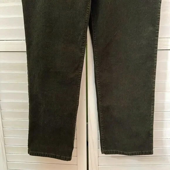#22-Talbots Corduroy Pants Size 14 Stretch Curvy Olive Green - Picture 6 of 12